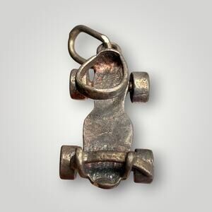 Vintage Sterling Silver Roller Skate Charm 925 Italy Roller Skating Pendant